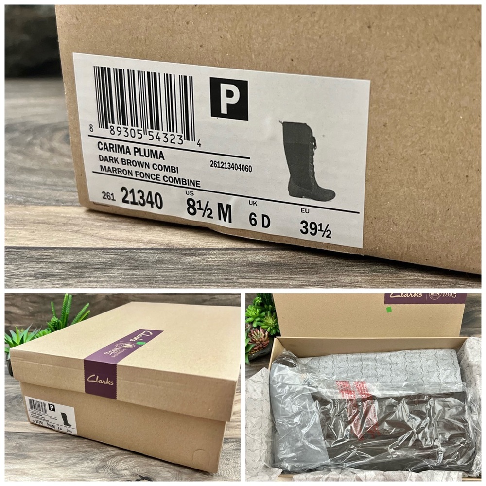 NIB Clarks Carima Pluma Waterproof Snow Winter Knee High Boot - Picture 13 of 14